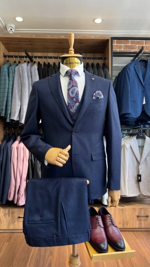 Костюм MAZALTOVMAN 3-ка Синий в клетку