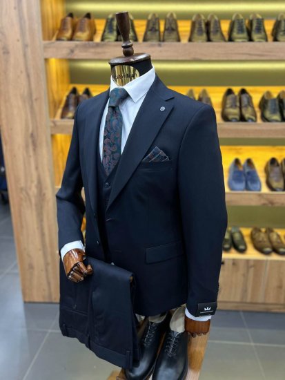 Костюм MAZALTOVMAN 3-ка премиум Синий в полоску