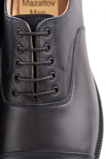 Оксфорды MAZALTOVMAN Синие кожаные