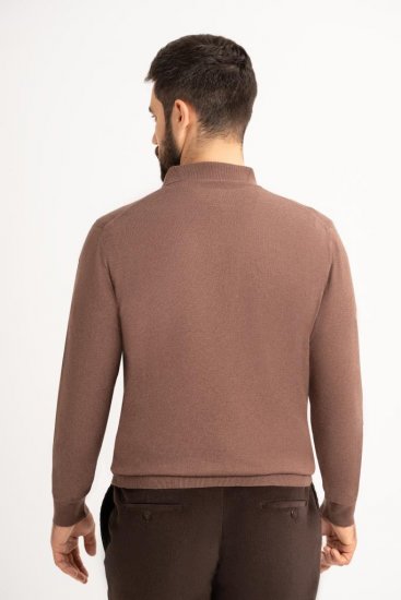 Поло ХЛФ Коричневое с замком