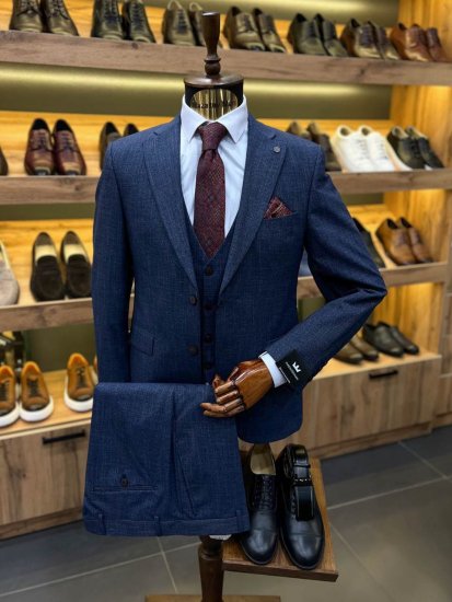 Костюм MAZALTOVMAN 3-ка премиум Синий фактурный