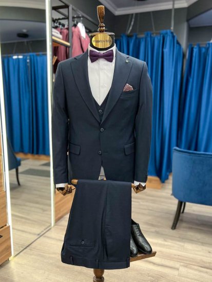 Костюм MAZALTOVMAN премиум 3-ка Синий фактурный