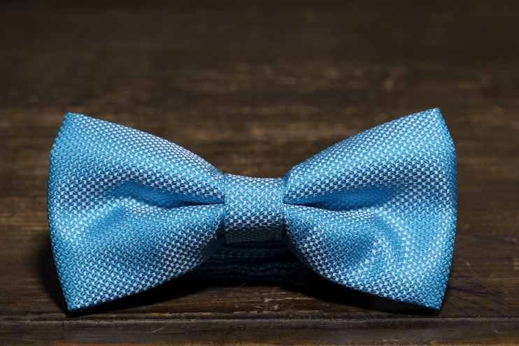 Галстук-бабочка Голубая текстурная