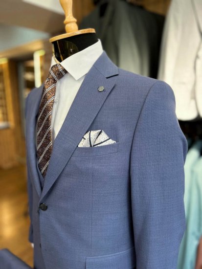 Костюм MAZALTOVMAN 3-ка премиум Синий фактурный
